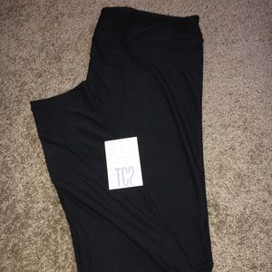 Lularoe Tc2 Leggings Solid Black 